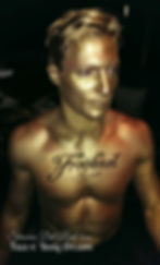 Freixenet Gold statue body paint