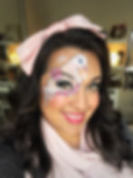 Dove face painting for Christmas