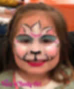 bitty kitty face painting by shawna del