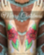 christmas poinsettia body painting