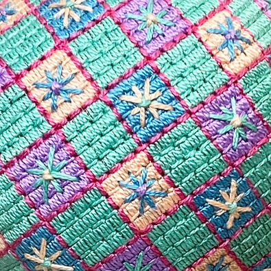 Thumbnail: Hand Embroidered Woven Stainless Steel Sieve - Dolly Mixture