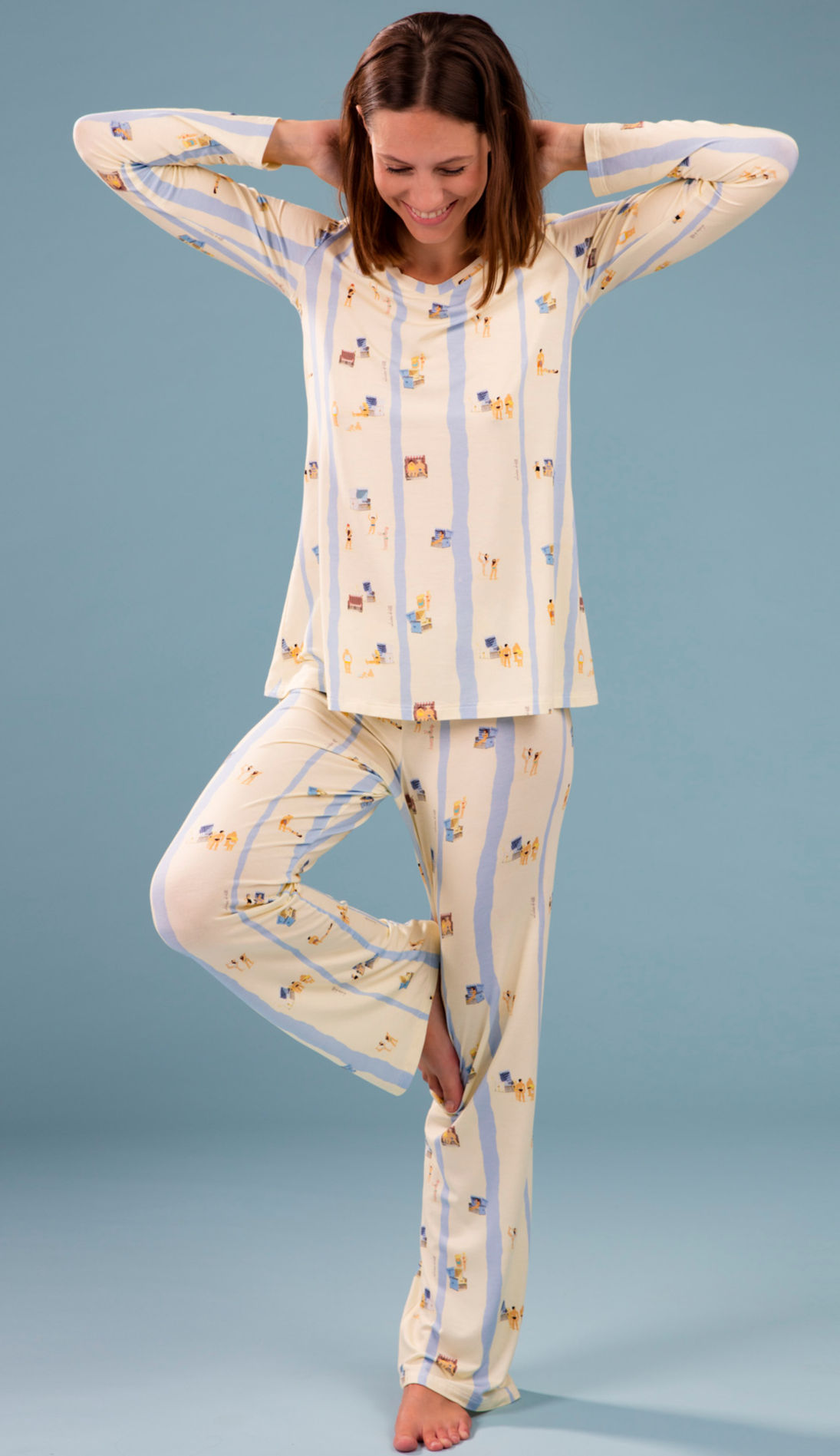 Luisa Hill, Holiday, Pyjama, Sonne, Gelb, Damen, Frauen, Modal, Baumwolle, Handmade in Austria,  Pyjama Set, Ferien, Homewear