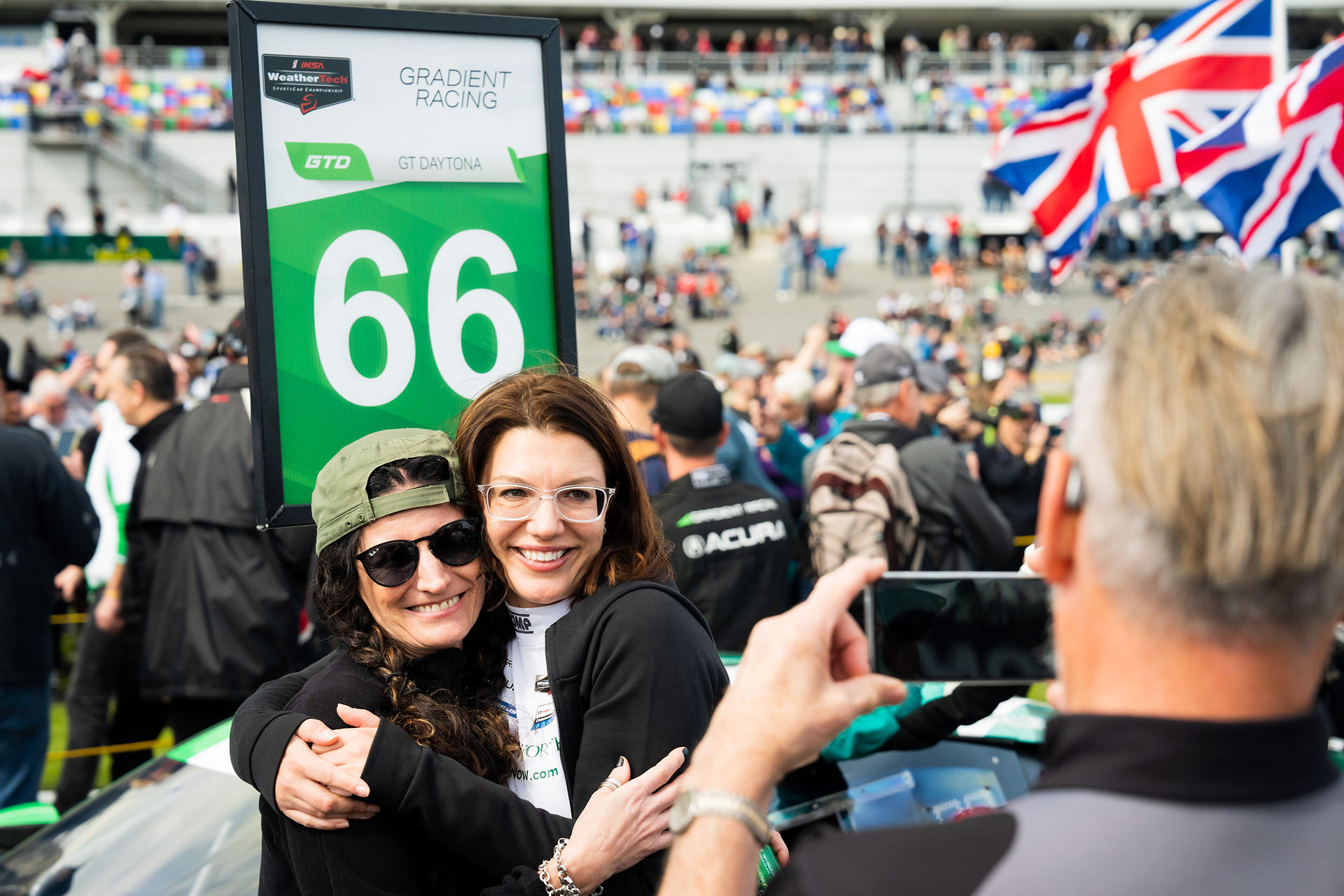 Women getting photographed at Daytona Race in Florida