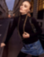 Actress and House Ambassador Lily-Rose Depp wearing the PREMIÈRE SOUND, rue Cambon in Paris.