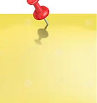 yellow-sticker-attached-red-pushbutton-over-white-background-memo-note-pinned-drawing-pin-