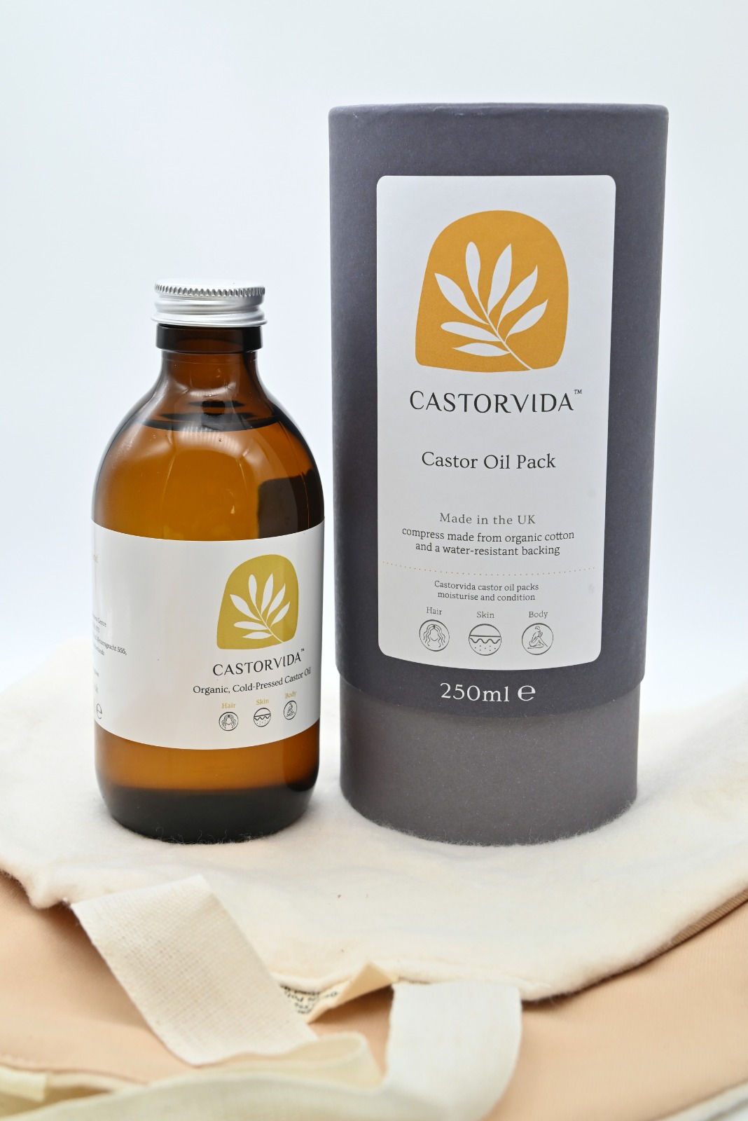 Castorvida - Large compress and 250ml bottle pack
