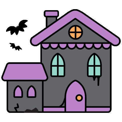 Haunted House Halloween Sticker by Pusheen.gif