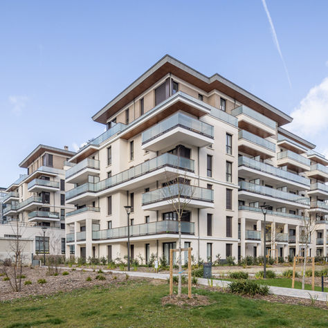 Résidence neuve photographiée pour un promoteur immobilier