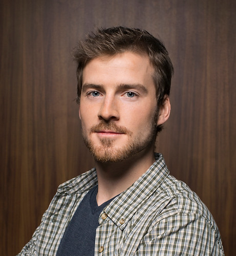 Man with Wooden Background