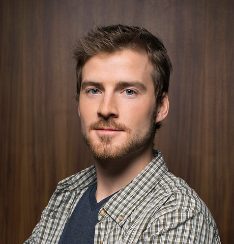 Man with Wooden Background