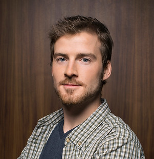Man with Wooden Background