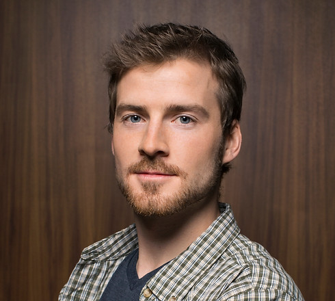 Man with Wooden Background