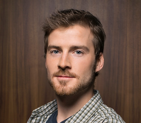 Man with Wooden Background