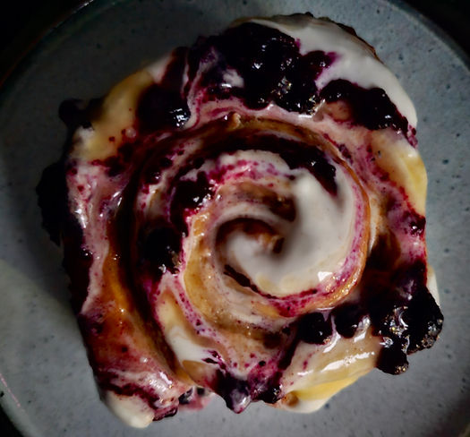 best cinnamon rolls nyc east village bakery blueberry lemon curd cinnamon roll cream cheese frosting buns