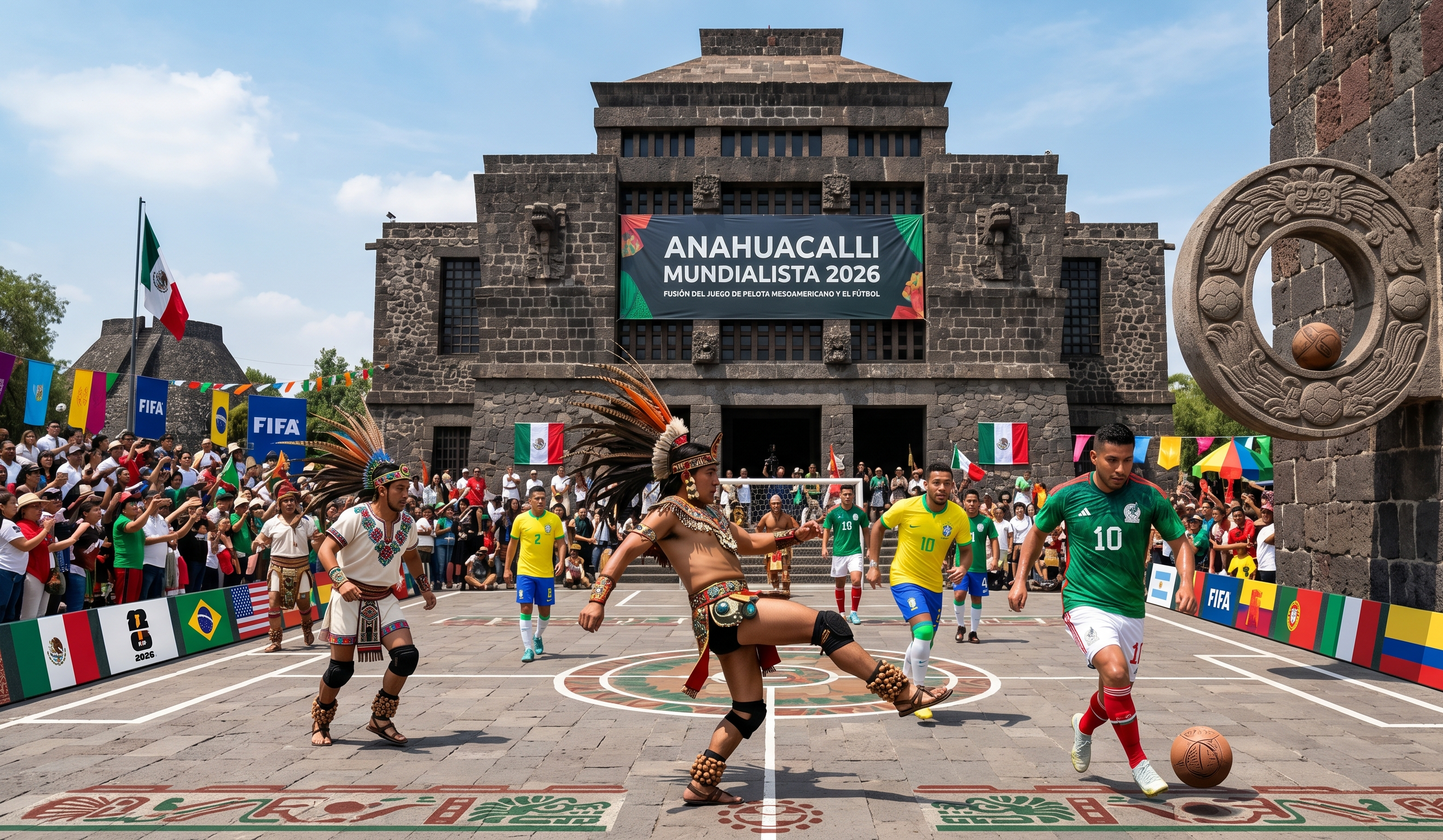 El Museo Diego Rivera Anahuacalli presenta "Anahuacalli Mundialista 2026": Fusión del juego de pelota mesoamericano y el fútbol