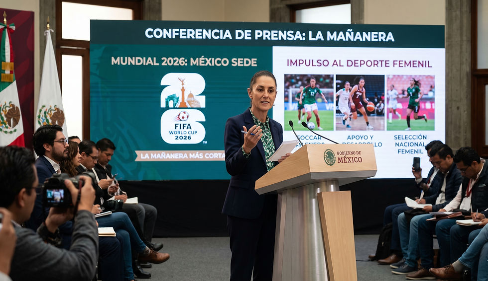 Sheinbaum dedica la mañanera más corta de su sexenio al Mundial 2026 y al impulso del deporte femenil