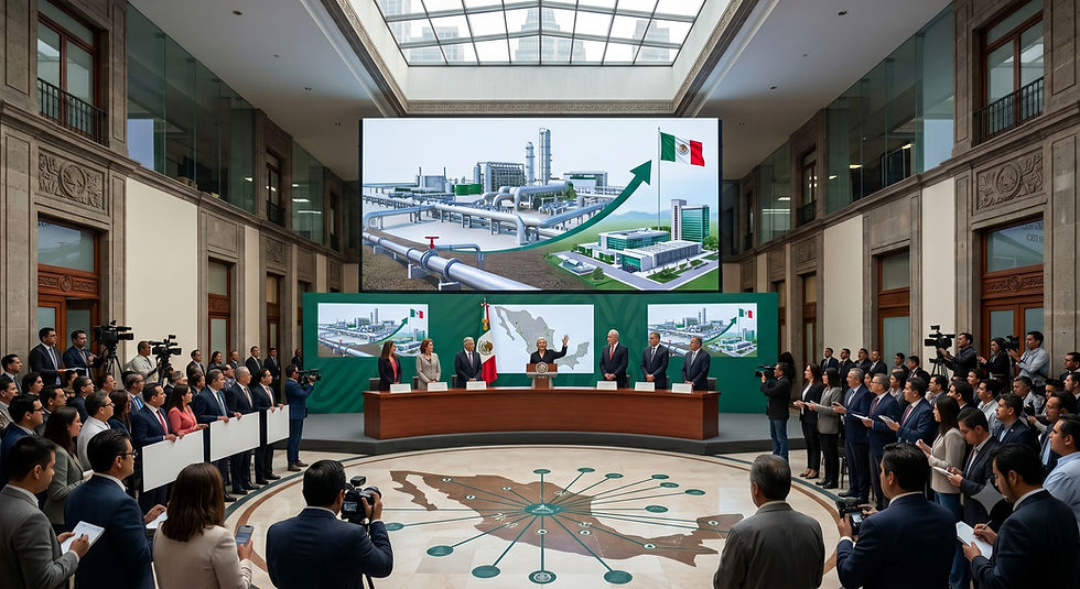 México anuncia inversión histórica de 140 mil millones de pesos para infraestructura de gas natural