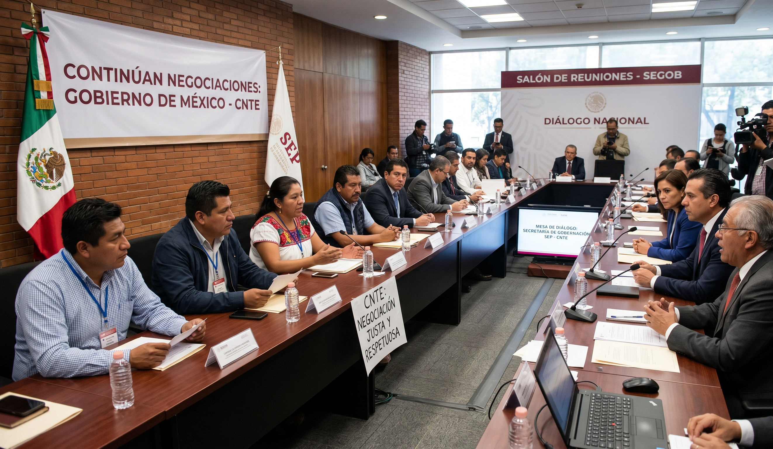 Continúan negociaciones entre el Gobierno y la CNTE