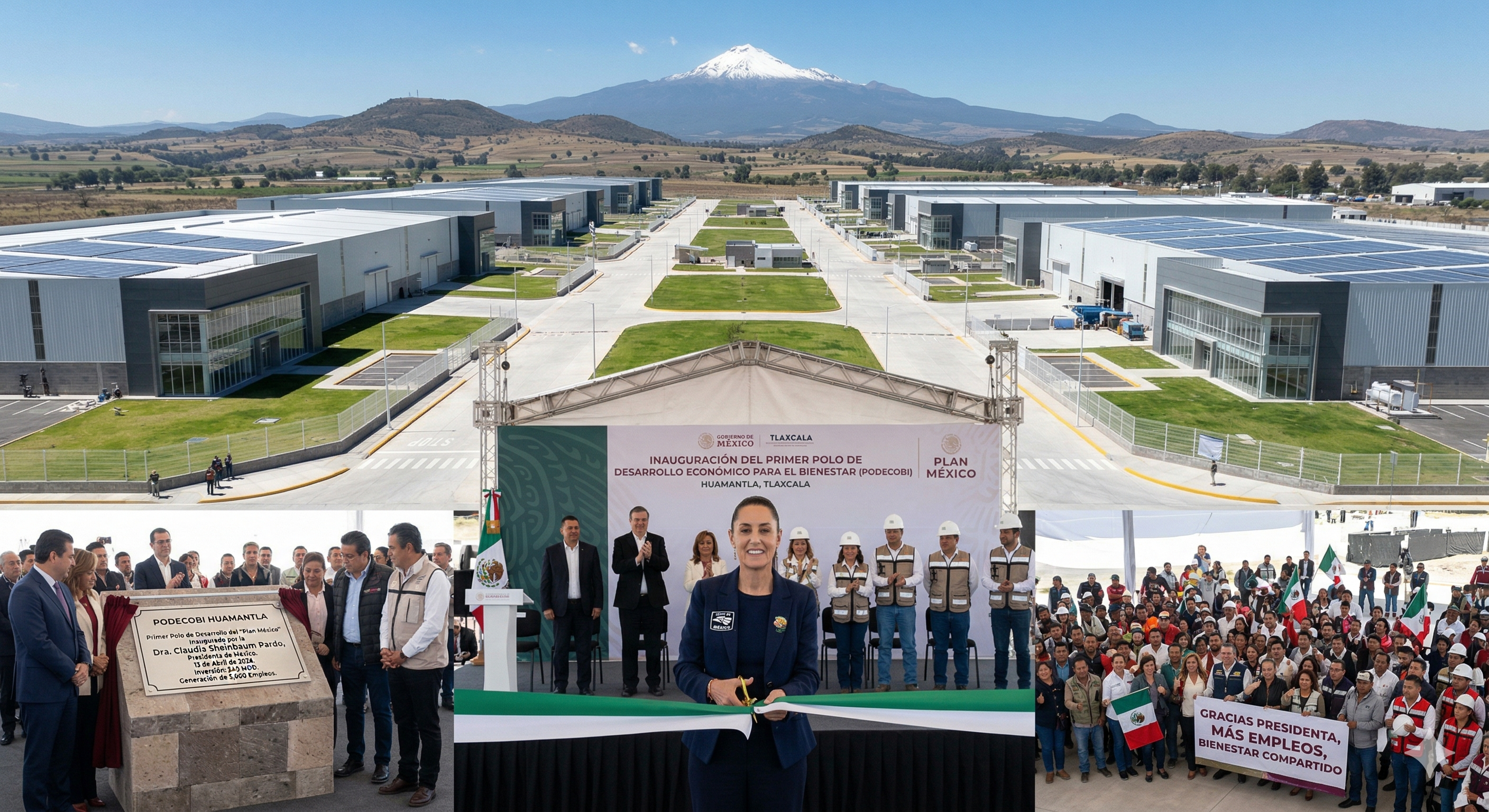 Sheinbaum inaugura en Tlaxcala el primer Polo de Desarrollo del "Plan México"