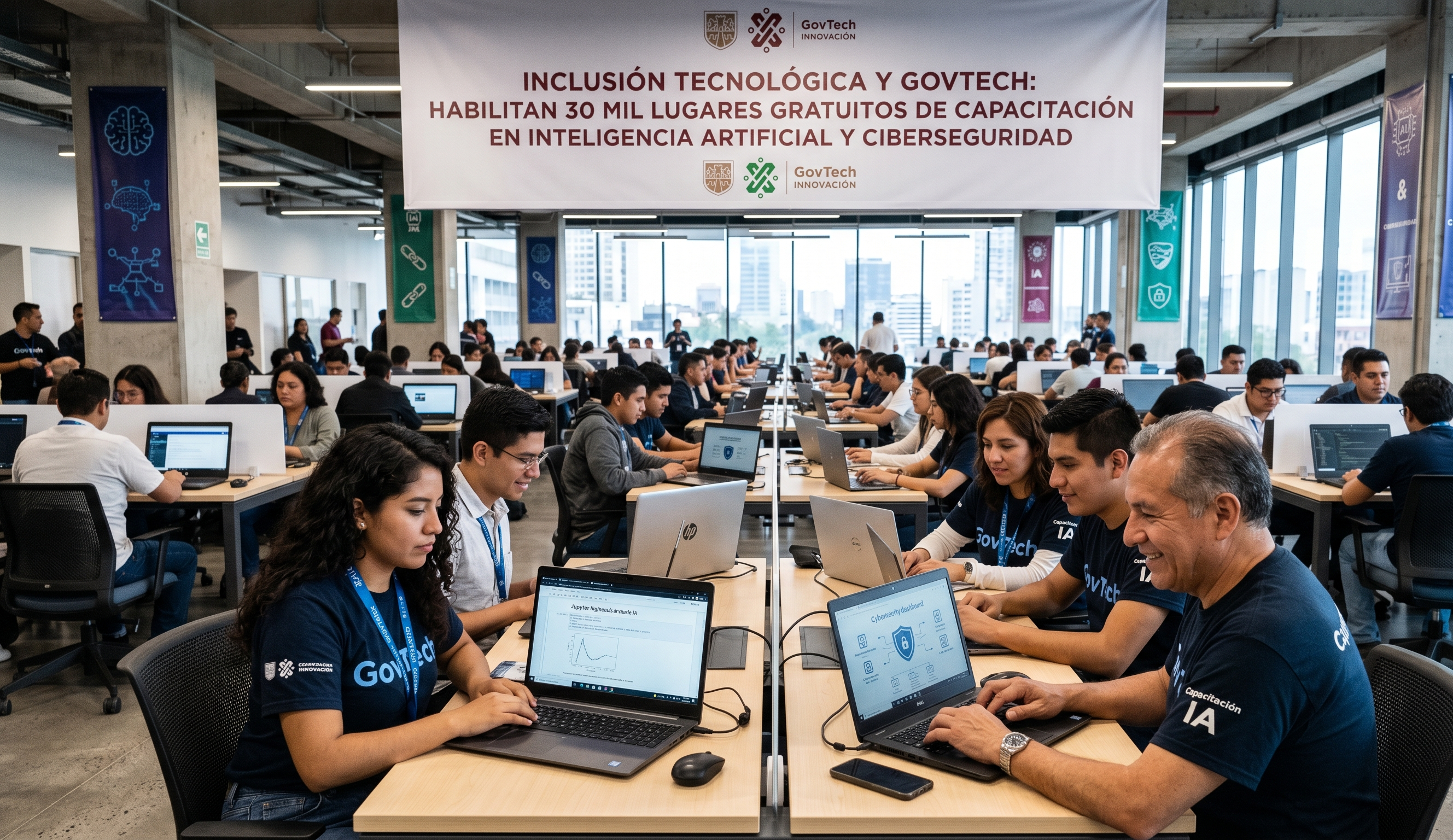 Inclusión Tecnológica y GovTech: Habilitan 30 mil lugares gratuitos de capacitación en Inteligencia Artificial y Ciberseguridad