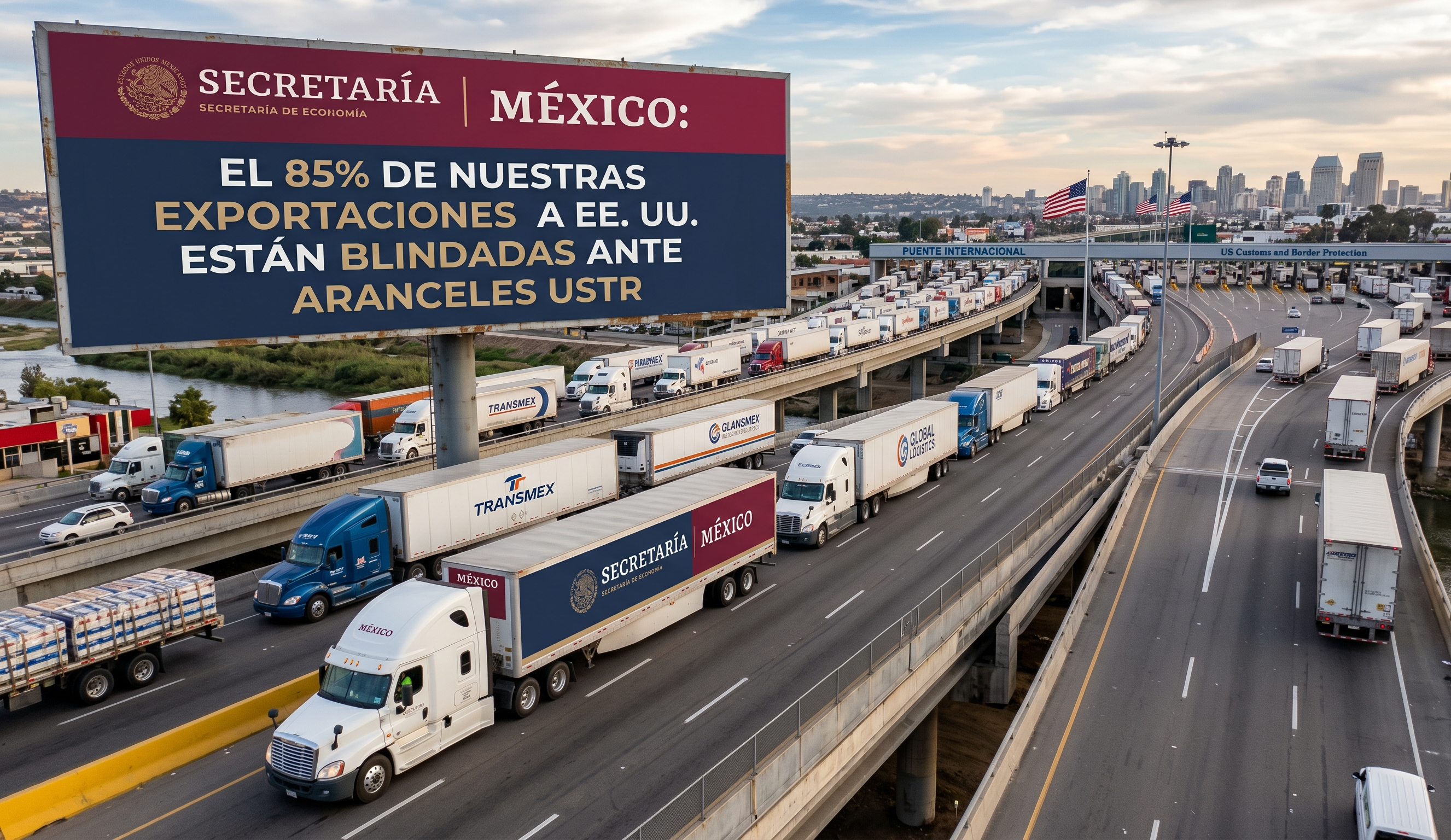 Secretaría de Economía aclara que el 85% de las exportaciones me