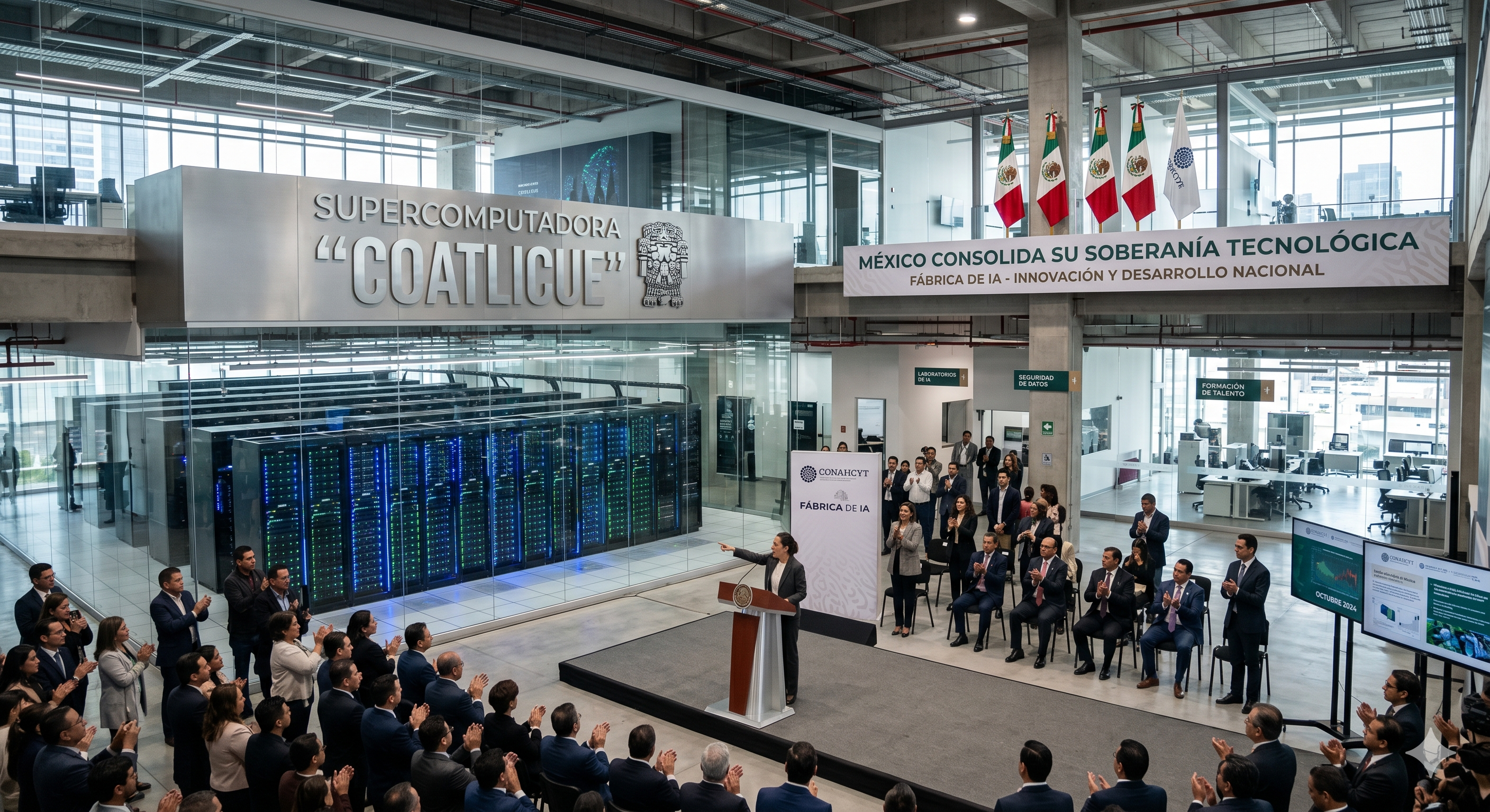 México consolida su Plan de Soberanía Tecnológica con la creación de la "Fábrica de IA" y la supercomputadora Coatlicue