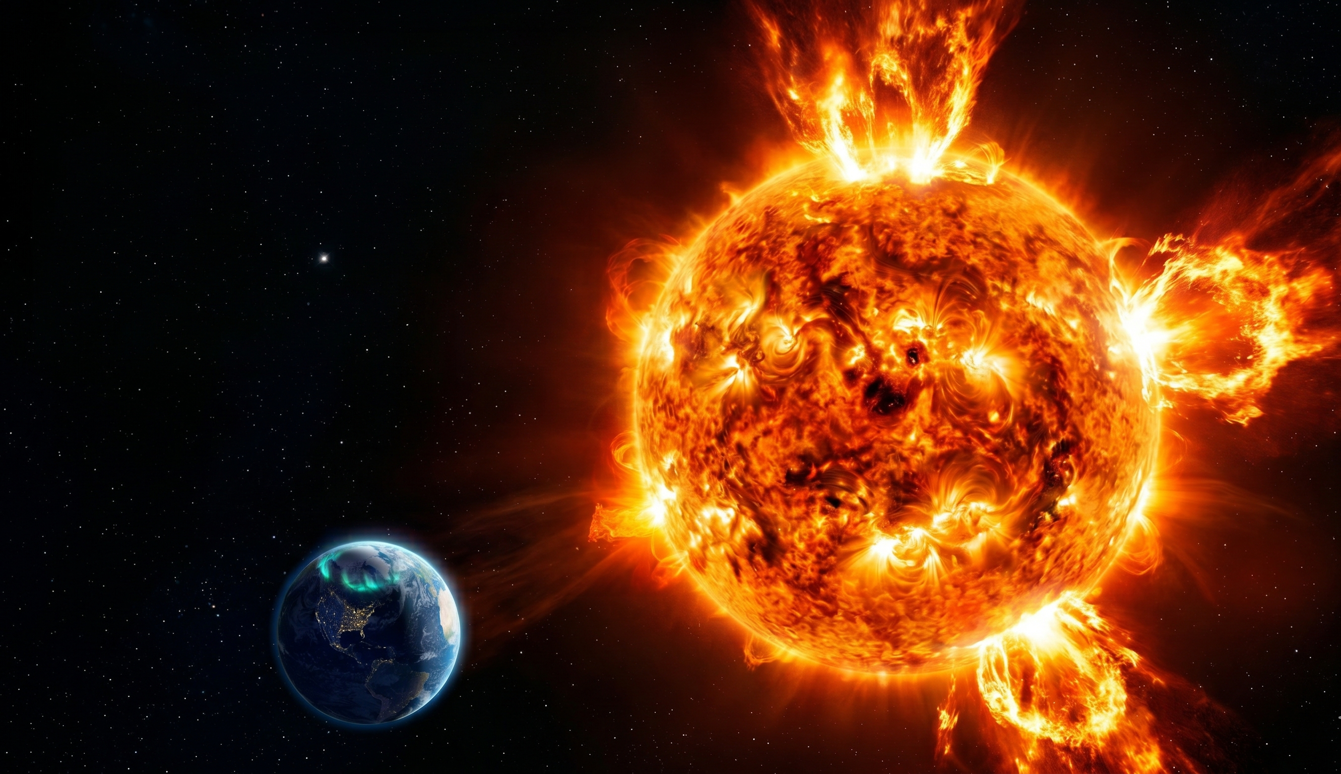 El Sol emite tres intensas llamaradas y activa una alerta por tormenta geomagnética fuerte para este 4 de junio