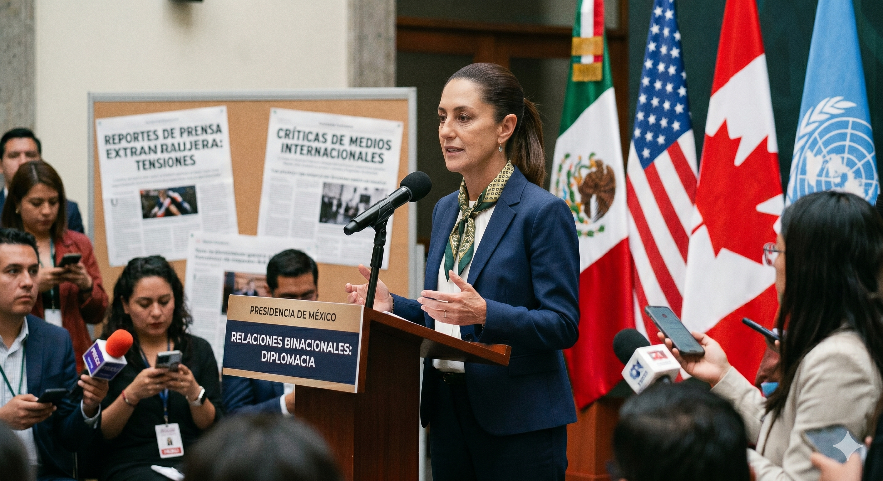 Relaciones Binacionales: Presidenta Sheinbaum prioriza la diplomacia frente a reportes de prensa extranjera