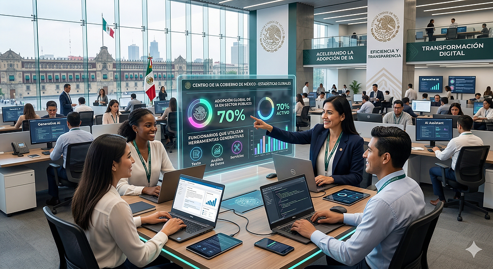 El sector público global acelera la adopción de IA: El 70% de los funcionarios ya utilizan herramientas generativas
