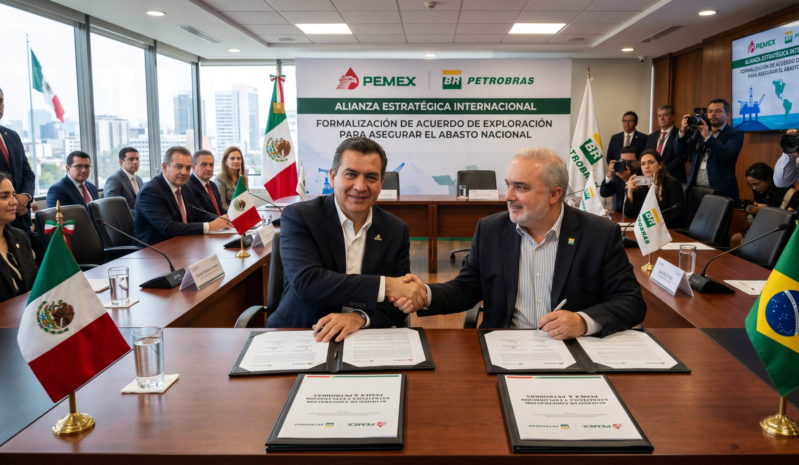 Alianza Estratégica Internacional: Pemex y Petrobras formalizan acuerdo de exploración para asegurar el abasto nacional