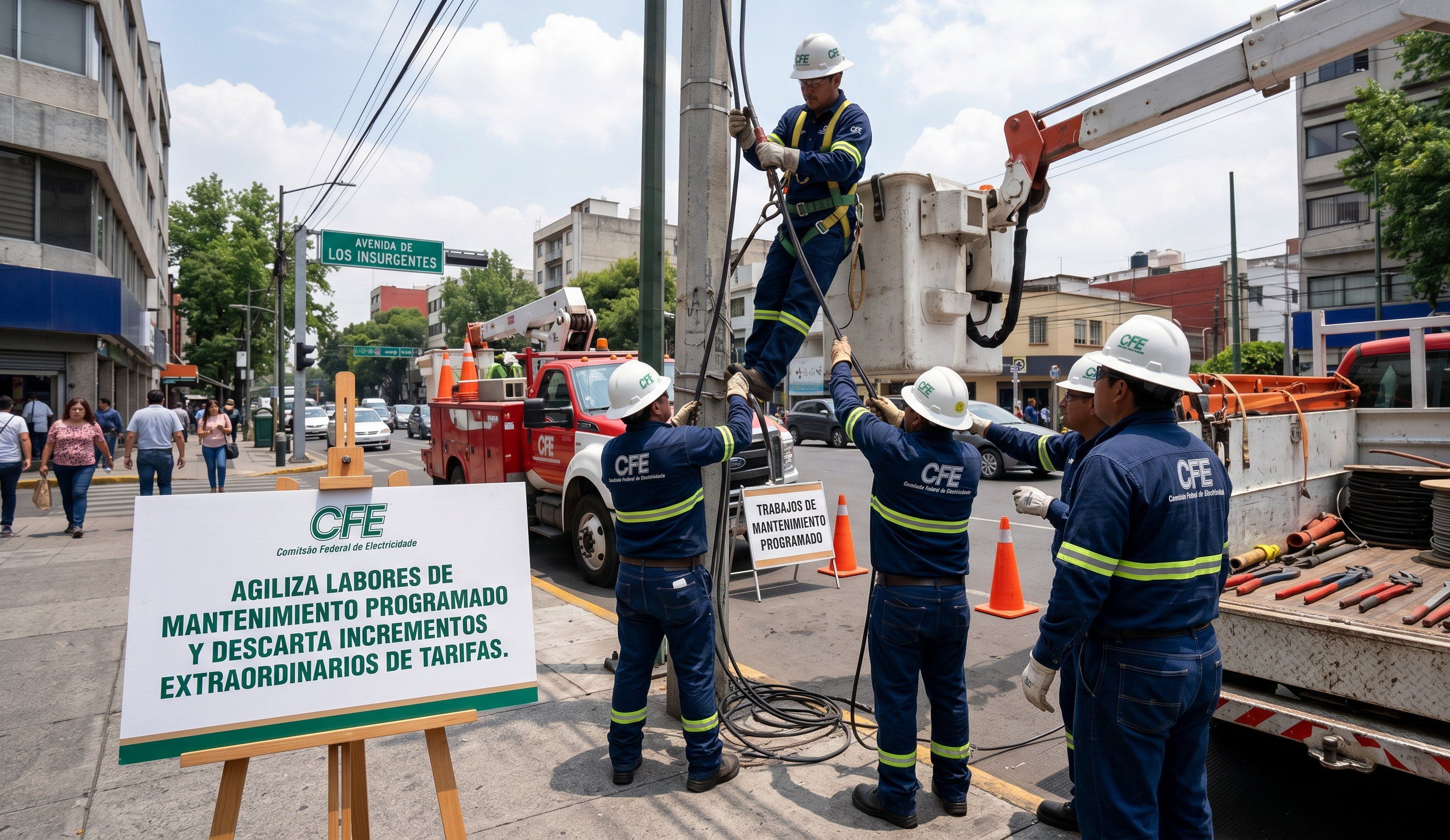 La Comisión Federal de Electricidad agiliza labores de mantenimiento programado y descarta incrementos extraordinarios de tarifas