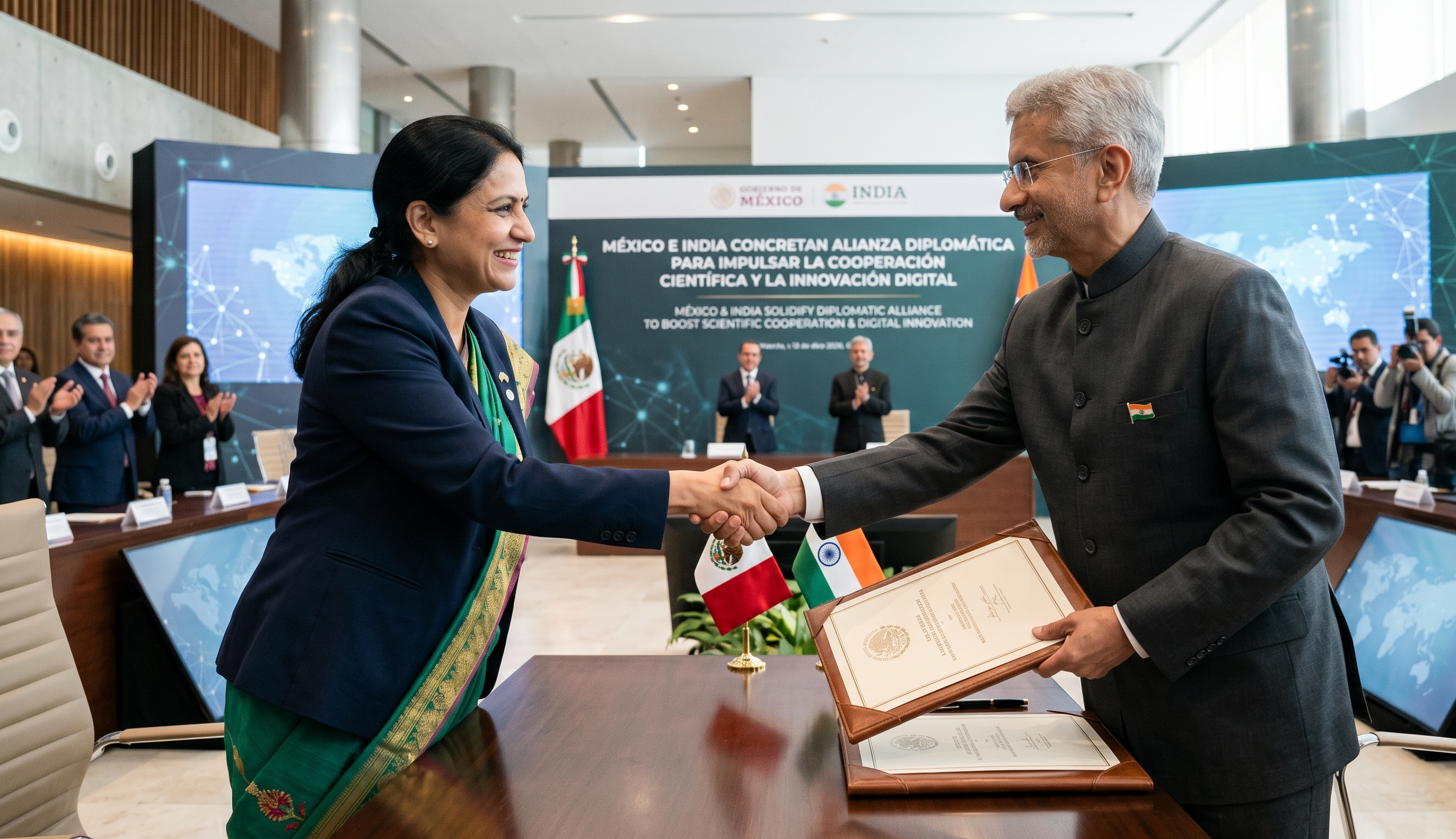 México e India concretan alianza diplomática para impulsar la cooperación científica y la innovación digital