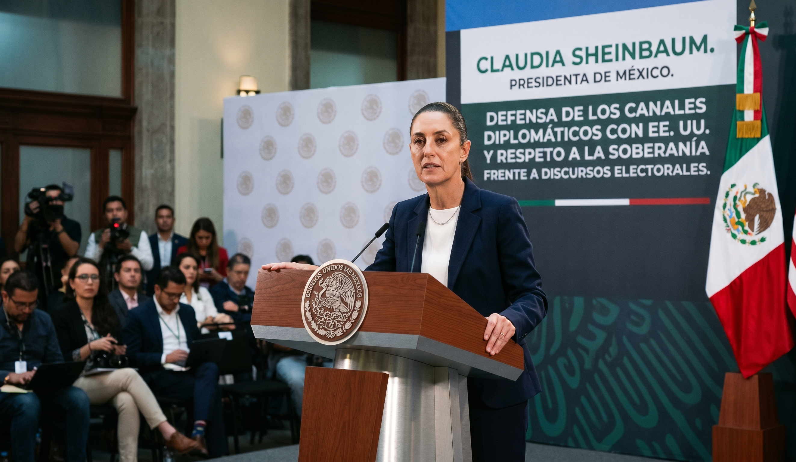 Presidenta Sheinbaum defiende los canales diplomáticos con EE. UU. y llama al respeto de la soberanía frente a discursos electorales