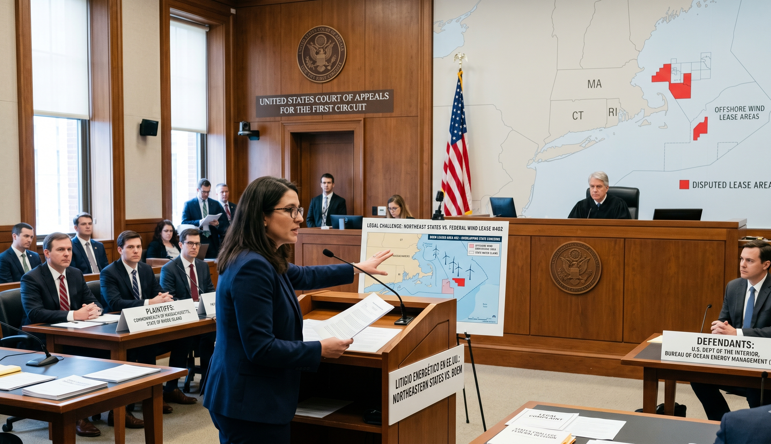 Litigio Energético en Estados Unidos: Estados del noreste impugnan decisiones federales sobre proyectos eólicos