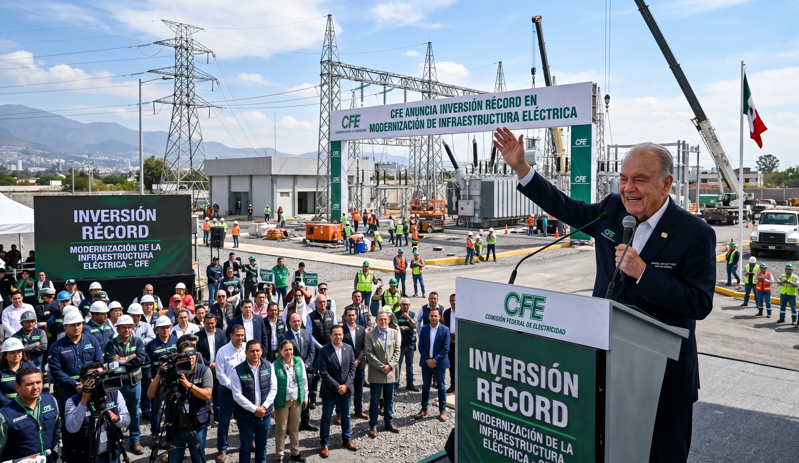 CFE anuncia inversión récord en modernización de infraestructura eléctrica