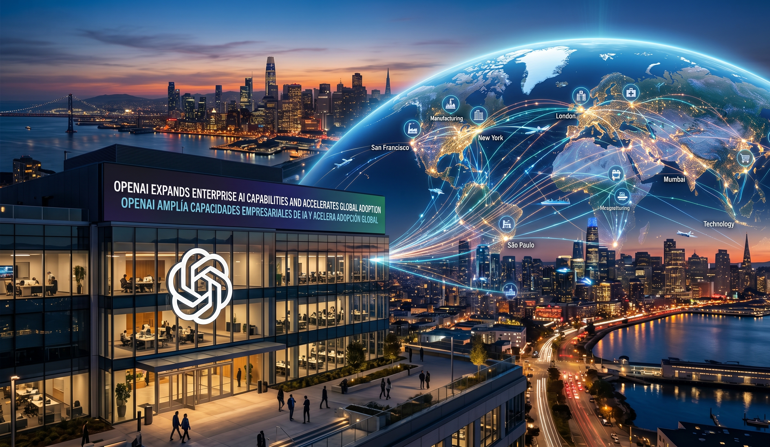 OpenAI amplía capacidades empresariales de inteligencia artificial y acelera adopción global