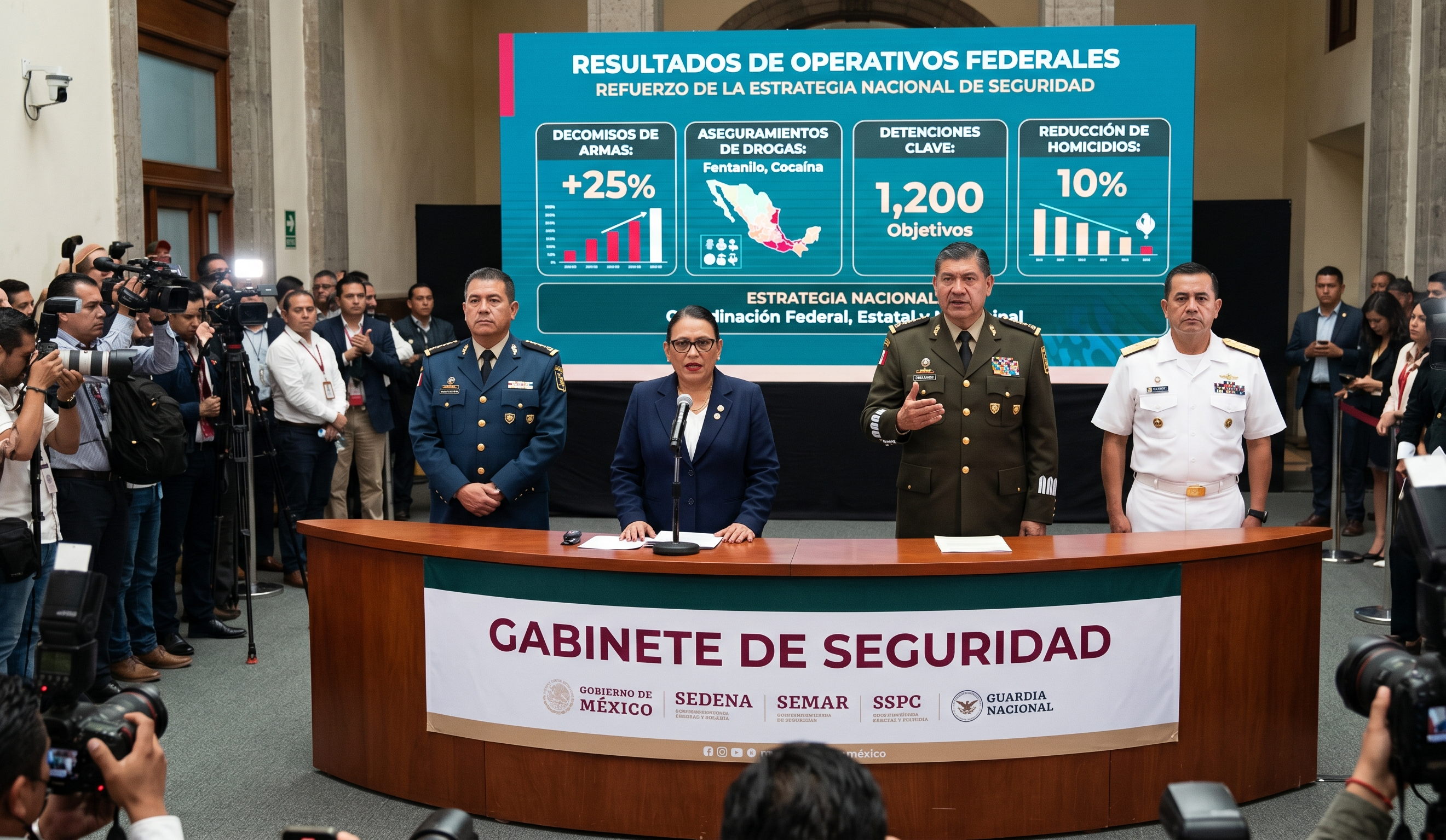Gabinete de Seguridad informa resultados de operativos federales y refuerza la estrategia nacional