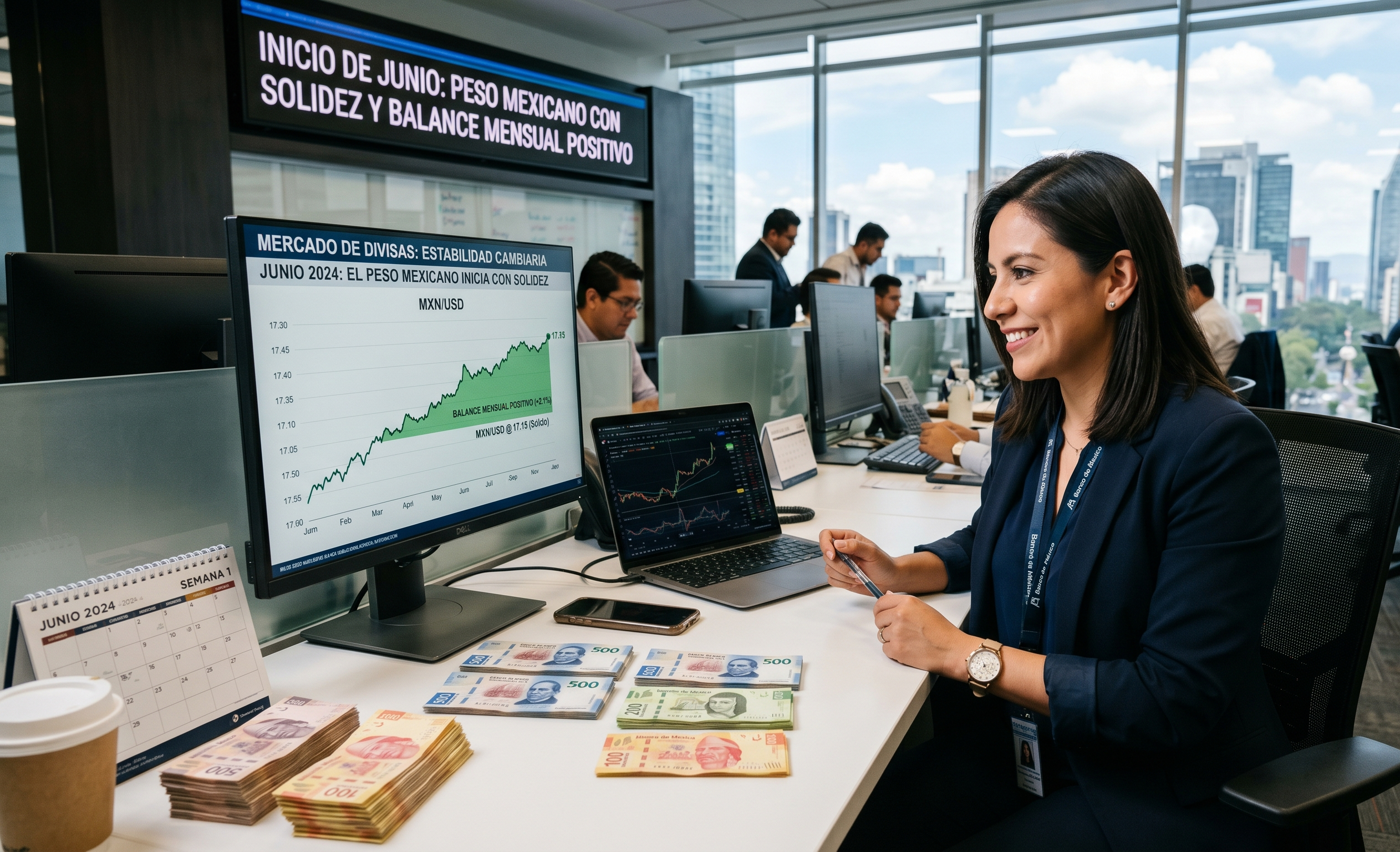 Estabilidad Cambiaria: El peso mexicano inicia junio con solidez y balance mensual positivo