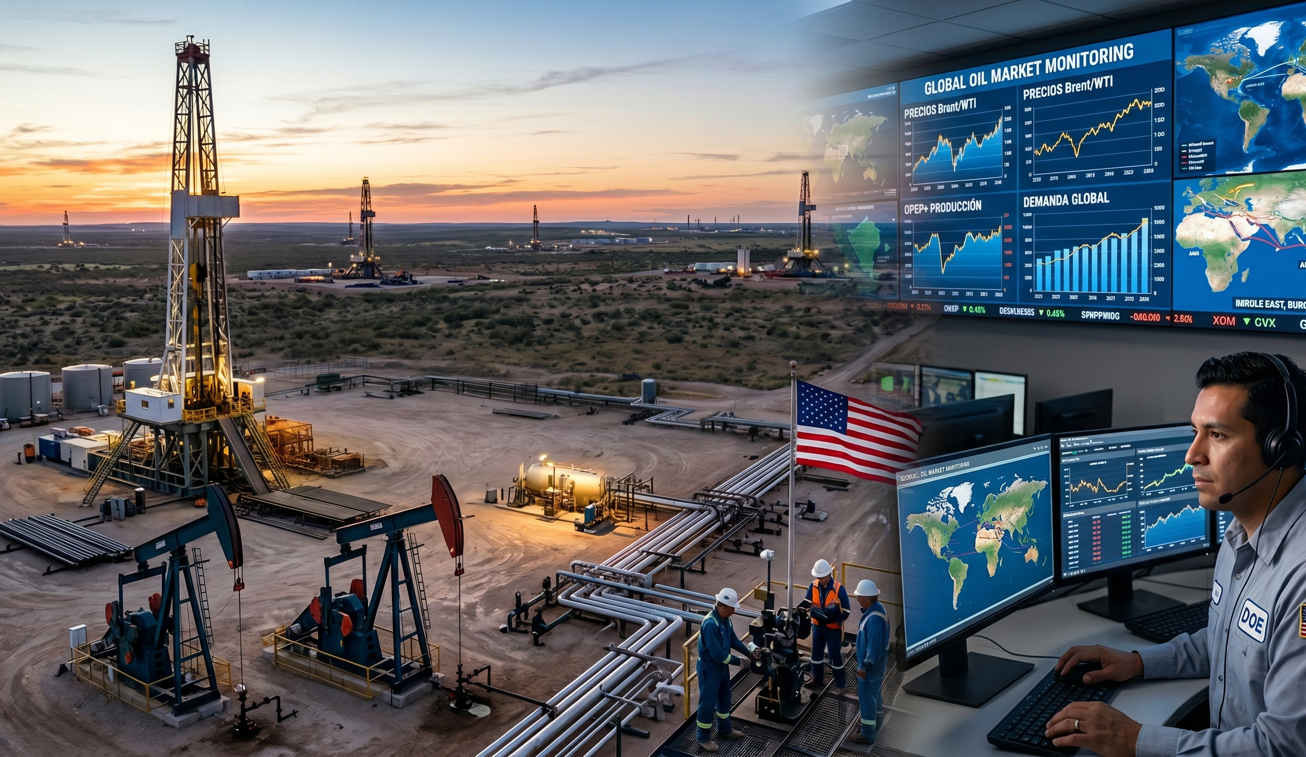 Estados Unidos mantiene producción récord de petróleo mientras monitorea el mercado energético global