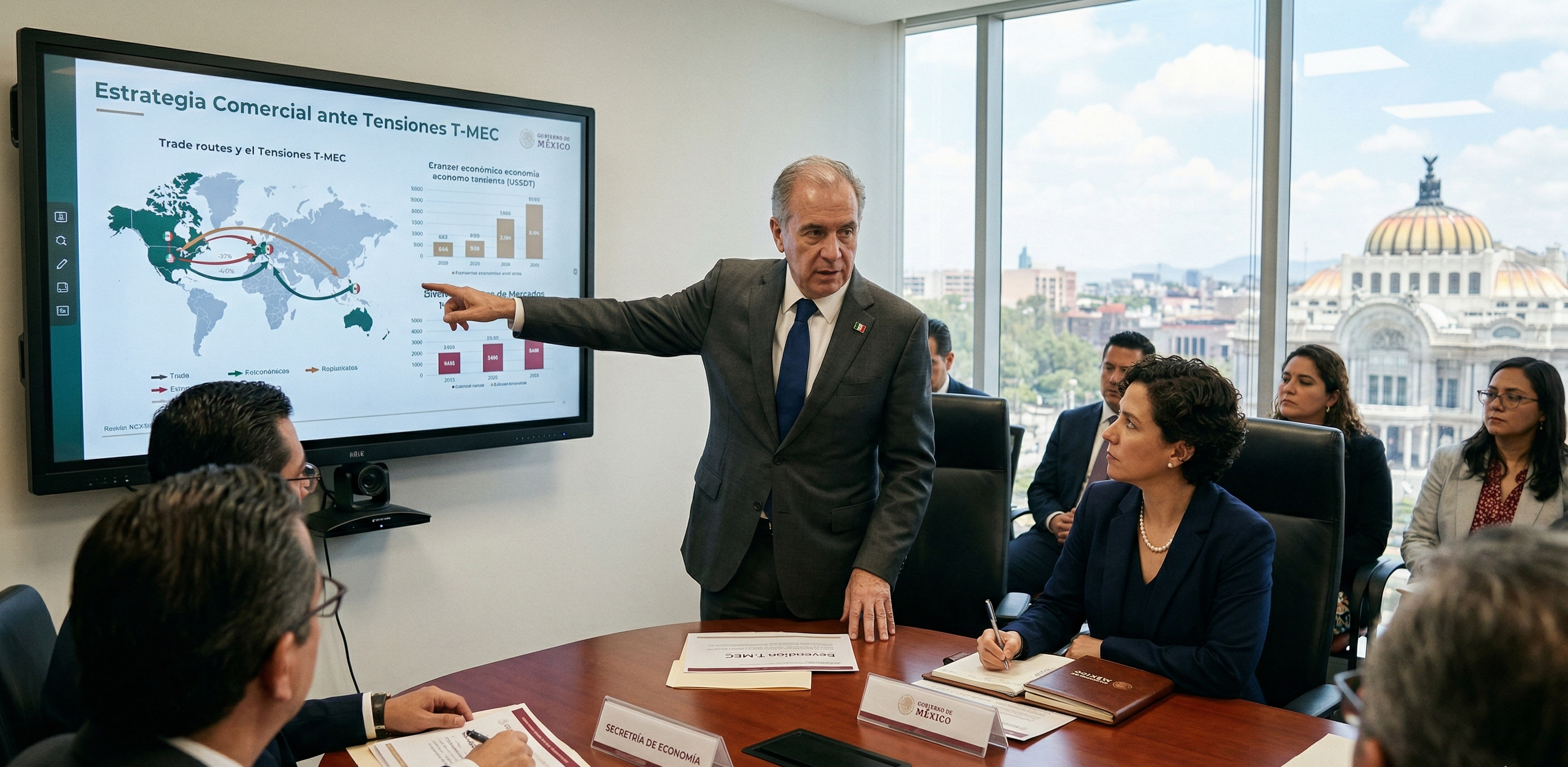 México ajusta estrategia comercial ante tensiones por la revisión del T-MEC