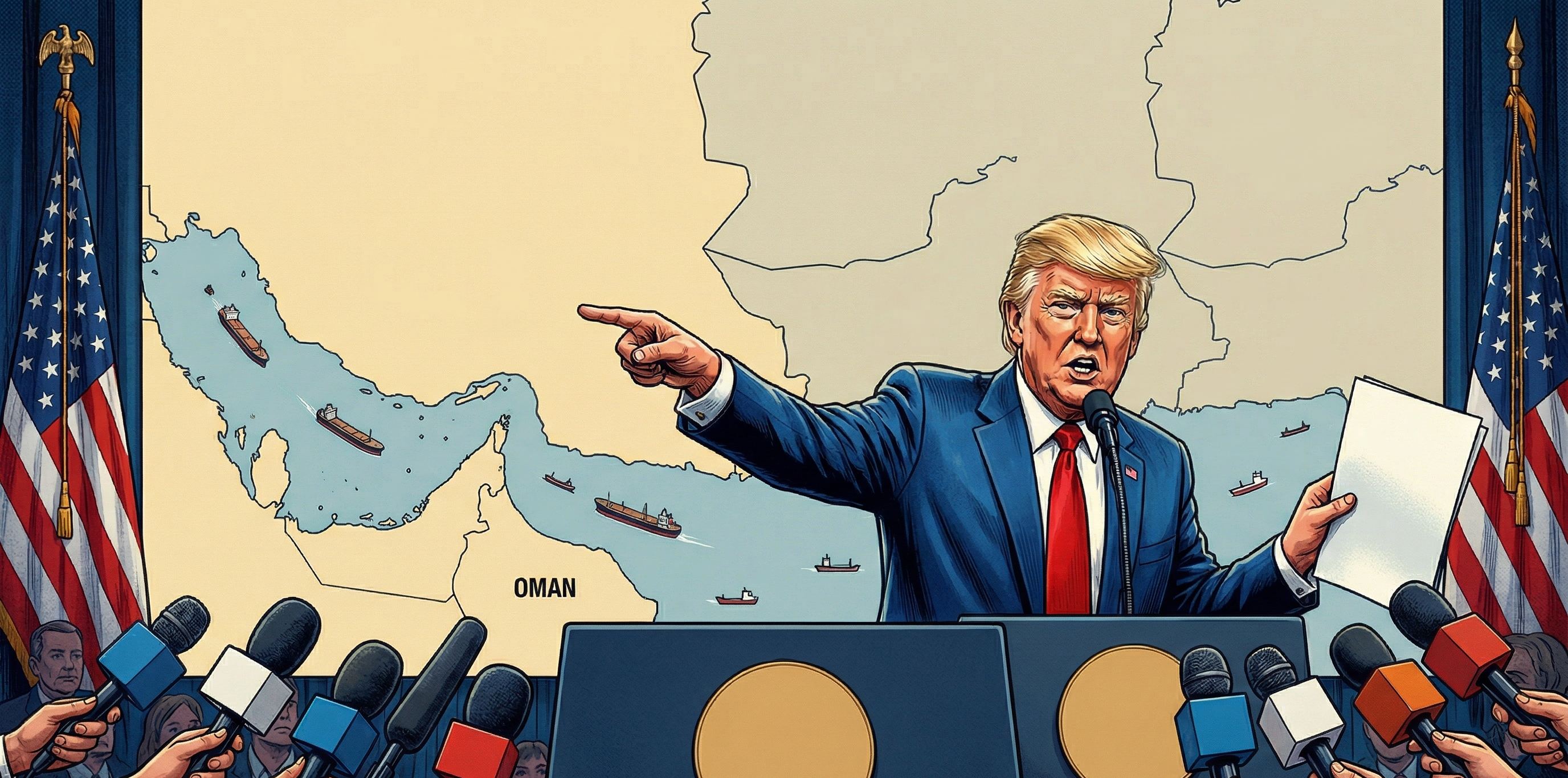 Donald Trump advierte a Irán por presunto "peaje ilegal" en el Estrecho de Ormuz