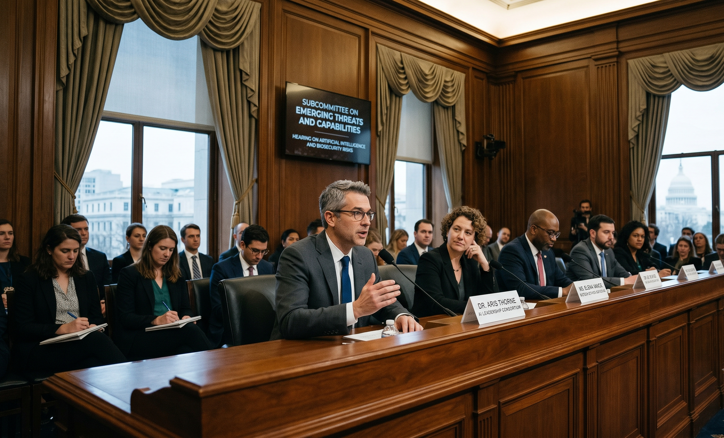 Líderes de la industria de Inteligencia Artificial solicitan en Washington controles estrictos contra el uso de IA en bioseguridad