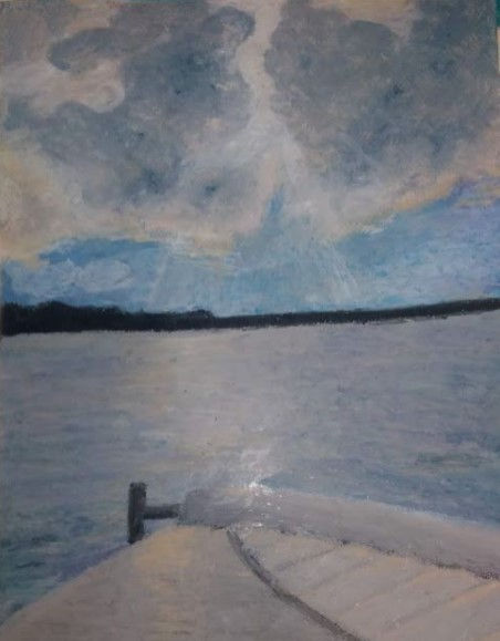 Kat Long, Oil Pastel Landscape, 2020
