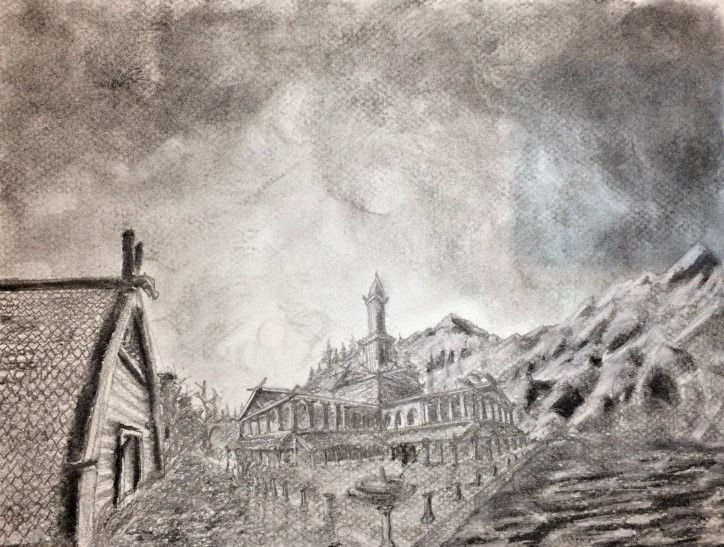 Cameron Harrell, Perspective in Charcoal