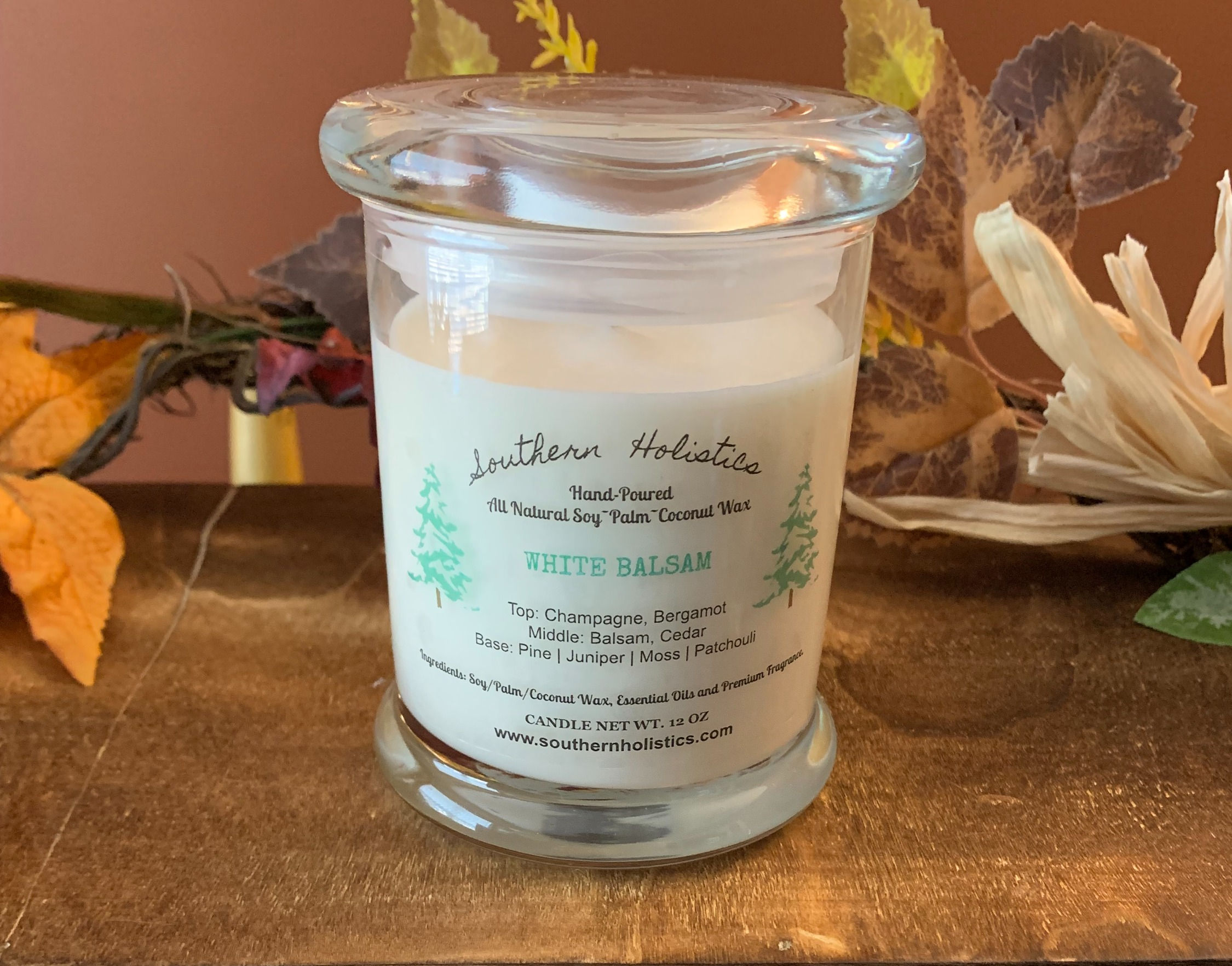 White Balsam - 12oz. Status Jar - Natural Soy/Palm/Coconut Wax Candle