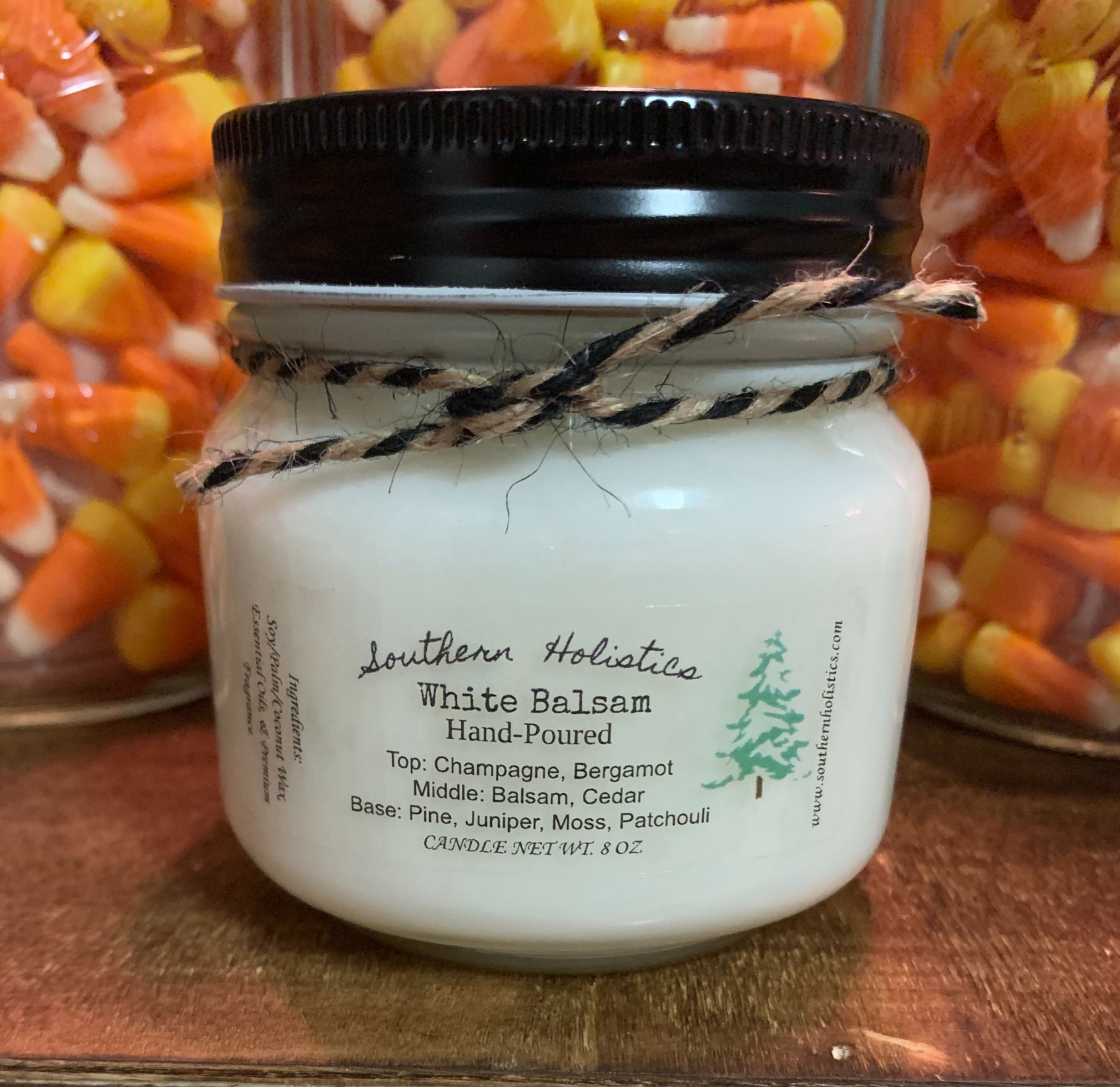 White Balsam - 8oz Jar - Natural Soy/Palm/Coconut Wax Candle