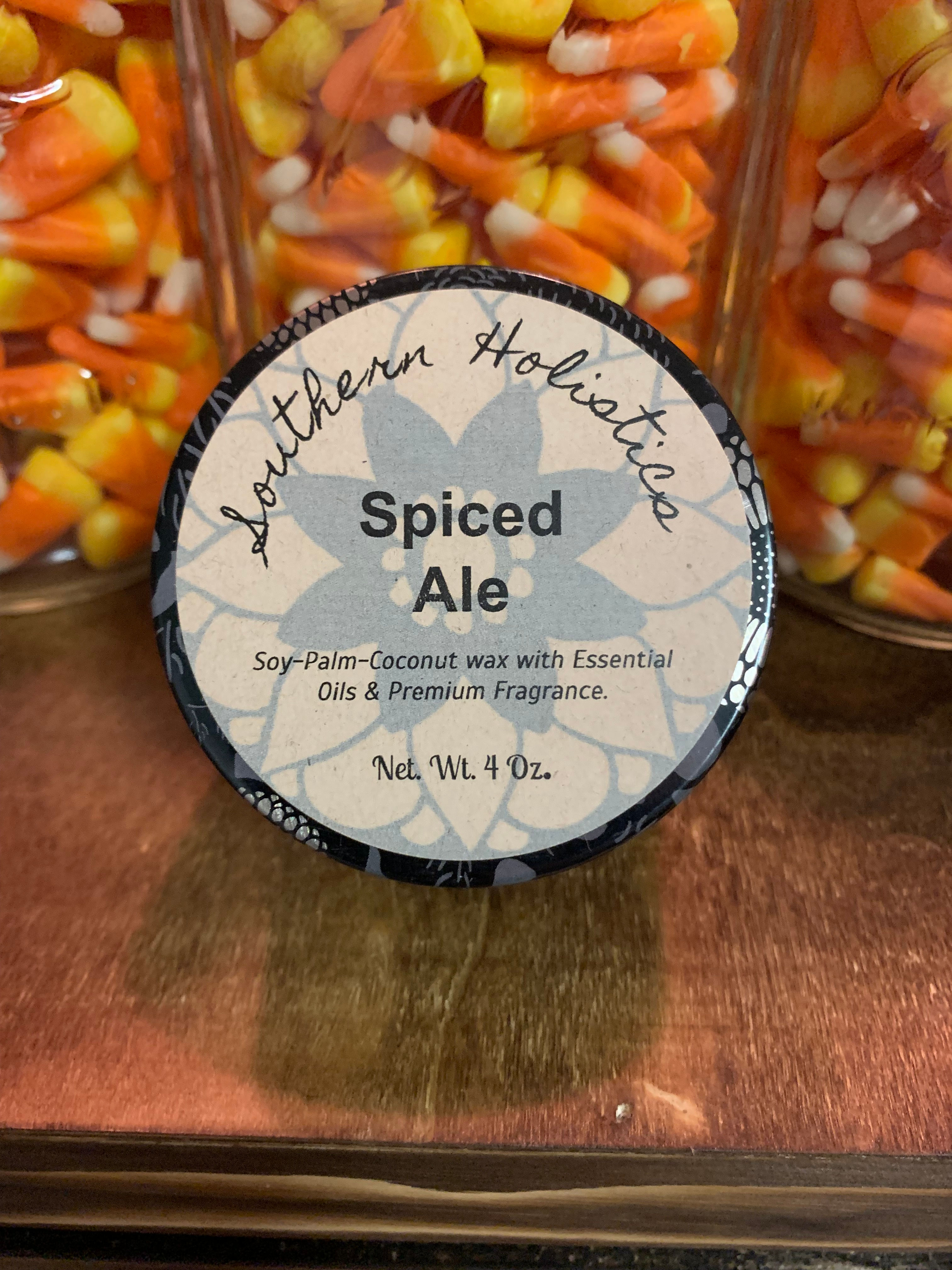 Spiced Ale - 4 oz Glass Jar-Natural Soy/Palm/Coconut Wax Candle