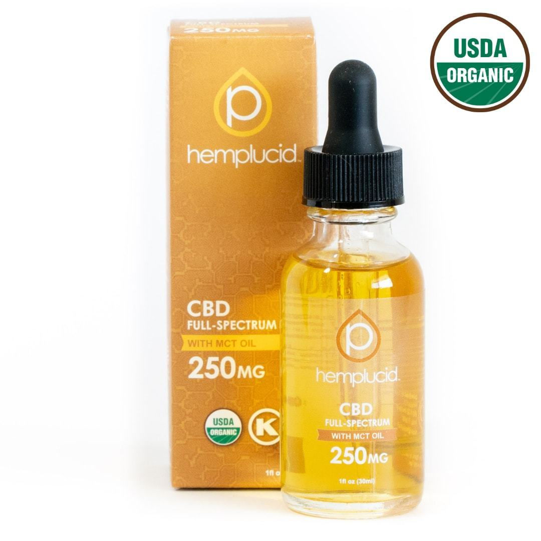 USDA Organic Hemplucid Full-Spectrum CBD in MCT Oil - 250mg