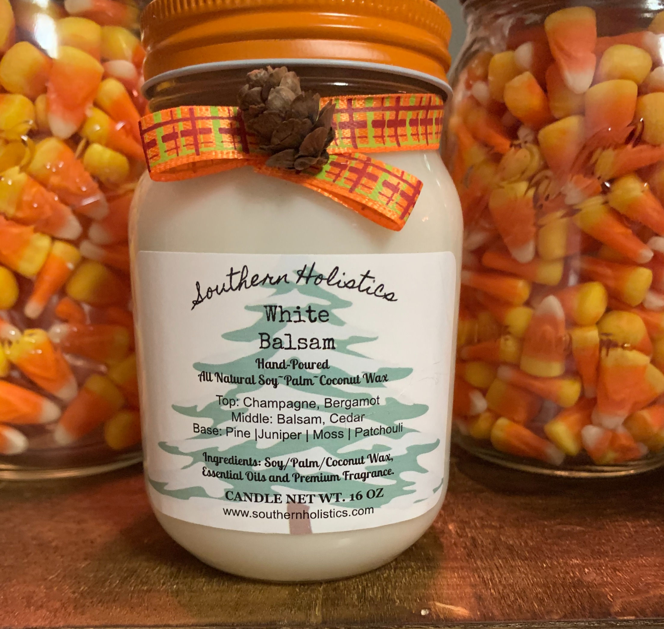 White Balsam - 16oz Jar - Natural Soy/Palm/Coconut Wax Candle