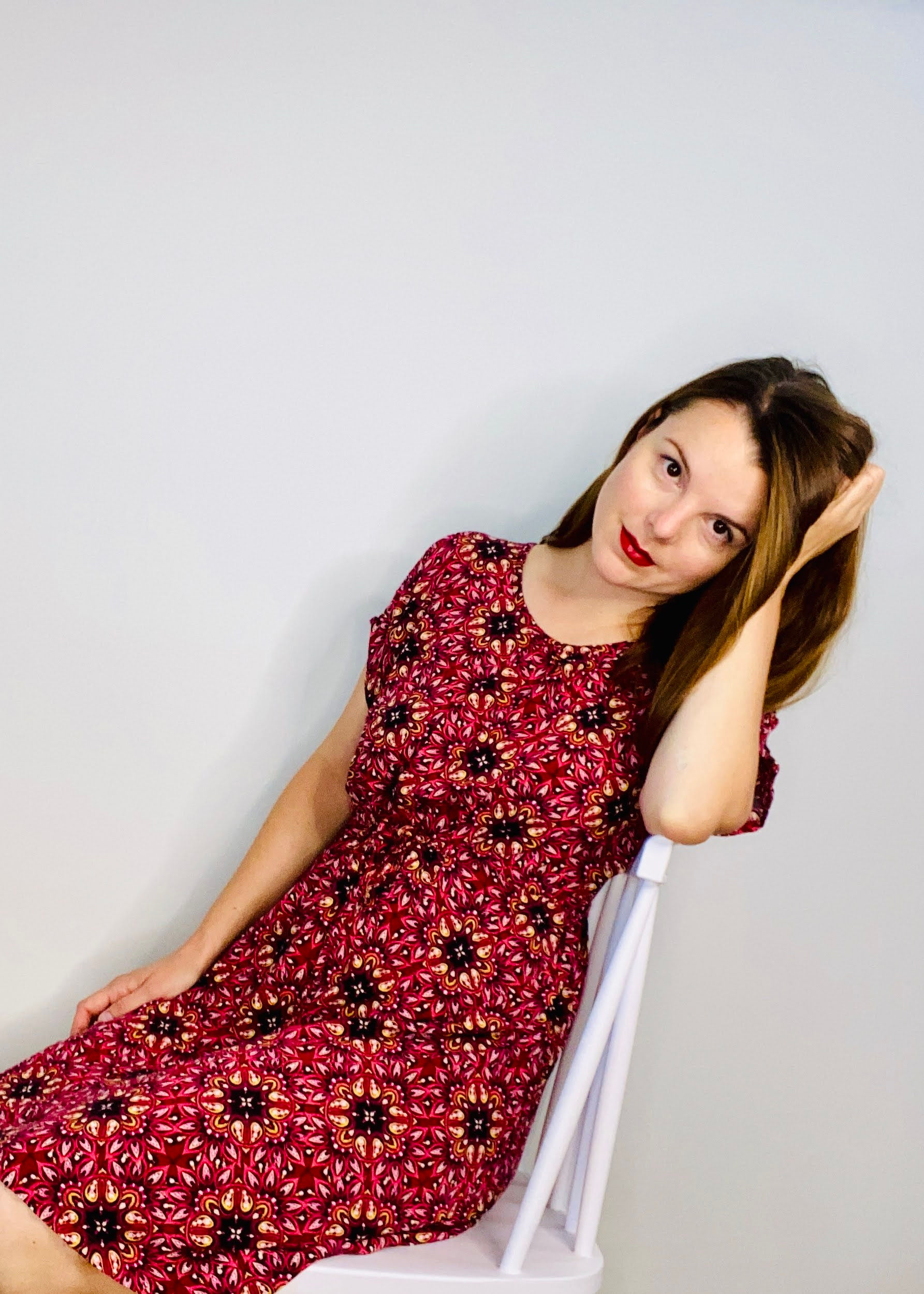 Vintage dress with open shoulders